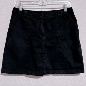 Josephine Chaus Black Cotton Comfort Stretch Jean Skort Size 8